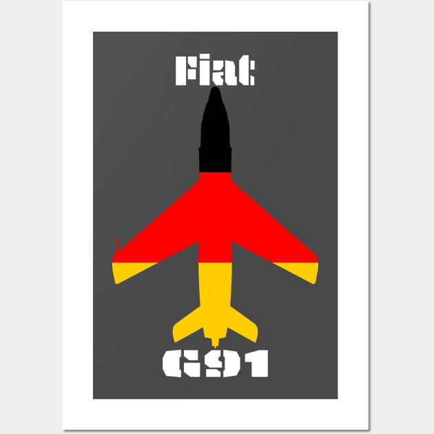 Fiat G.91 (Germany) Wall Art by BearCaveDesigns